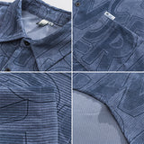 Men Shirts Summer Short Sleeve Printed Shirt Men's Loose Casual