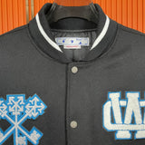 Off White Jacket Autumn/Winter OW Heavy Industries Cartoon Pattern Embroidered Woolen Jacket