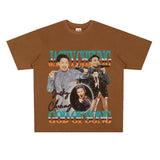 Film Star T Shirt Hong Kong God of Song Zhang Xueyou Printed Loose Street T-shirt
