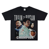 Film Star T Shirt Loose Retro Street Cotton T-shirt Men and Women