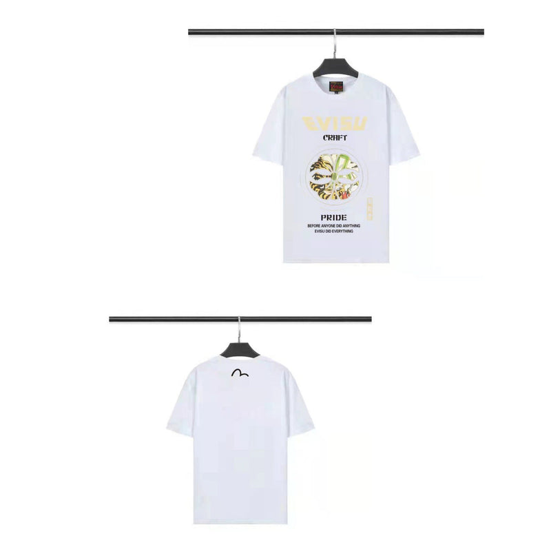 Evisu T Shirts Loose and Versatile Unisex T Shirts