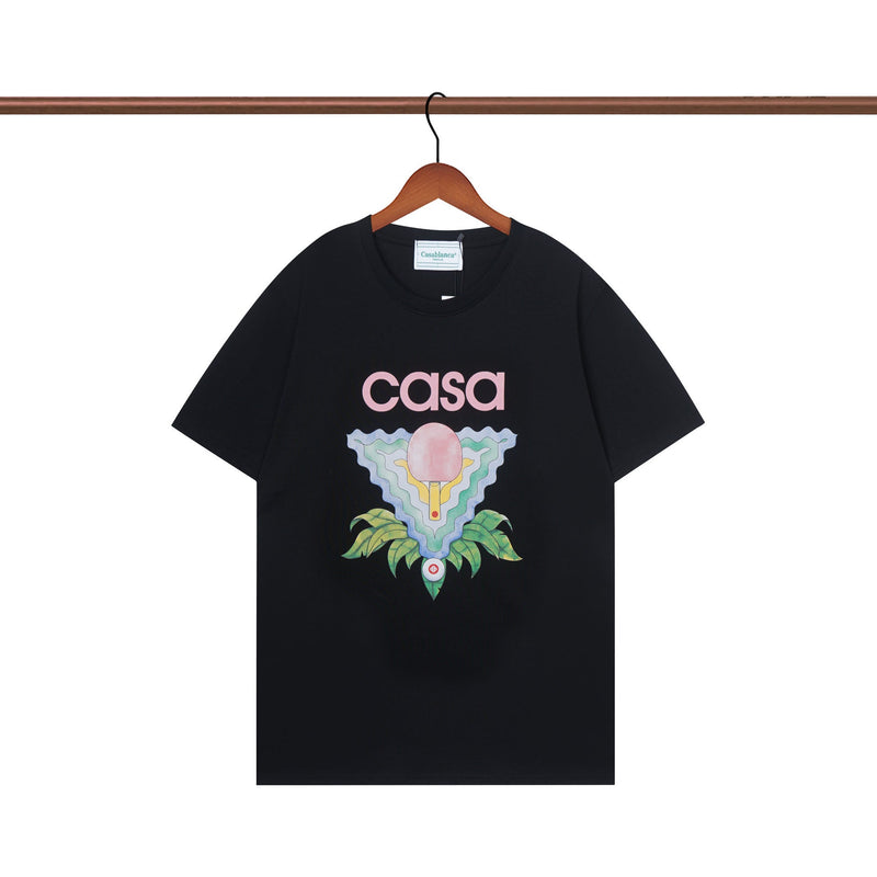Casablanca T Shirts Loose Crew Neck Cotton Tee