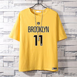Basketball Sports T Shirt Nba Basketable Nets Team Owen 11 Sports Pure Cotton T-Shirt Male Summer Round Neck All-Matching Student