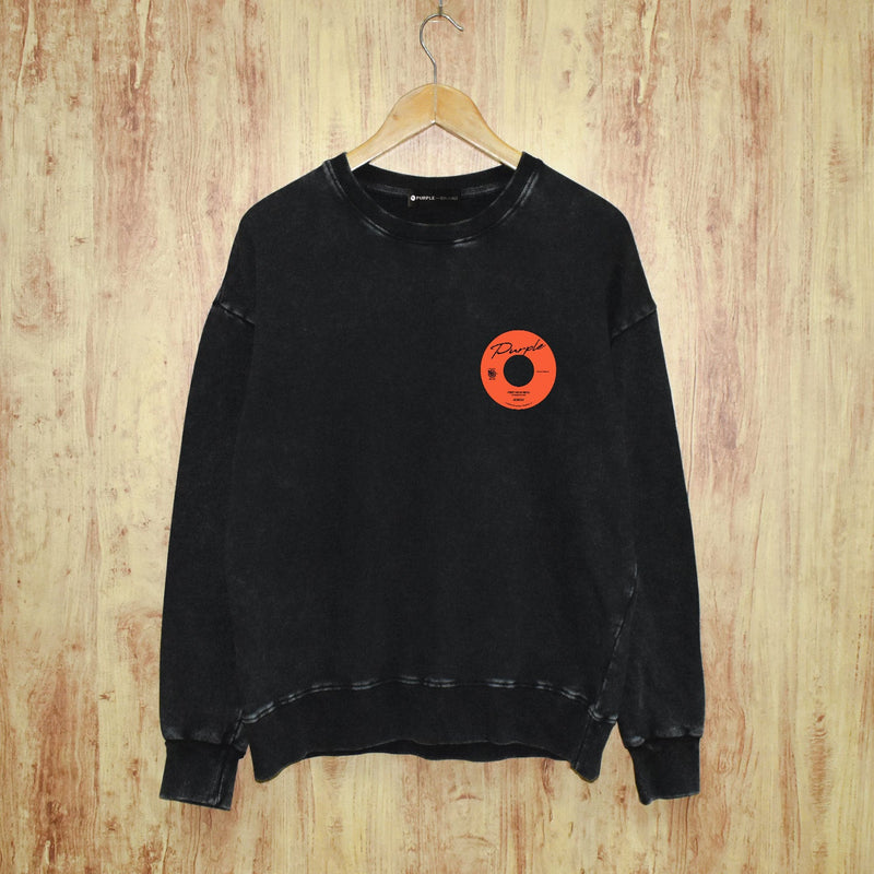 Purple Brand Distressed Sweatshirt Retro Vintage Crew Neck Sweater