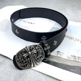 Chh Chrome Heart Belt PU Rivet Vintage Belt
