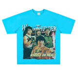 Film Star T Shirt Short Sleeve Retro American Street T-shirt for Men and Women