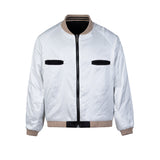 MIJKO Men's Jacket Silk Padded Baseball Jacket