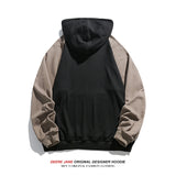 Men Pullover Hoodie Spring Sweater Men's Loose Color Matching Casual Top