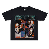 Film Star T Shirt Short Sleeve Loose Retro American Design T-shirt