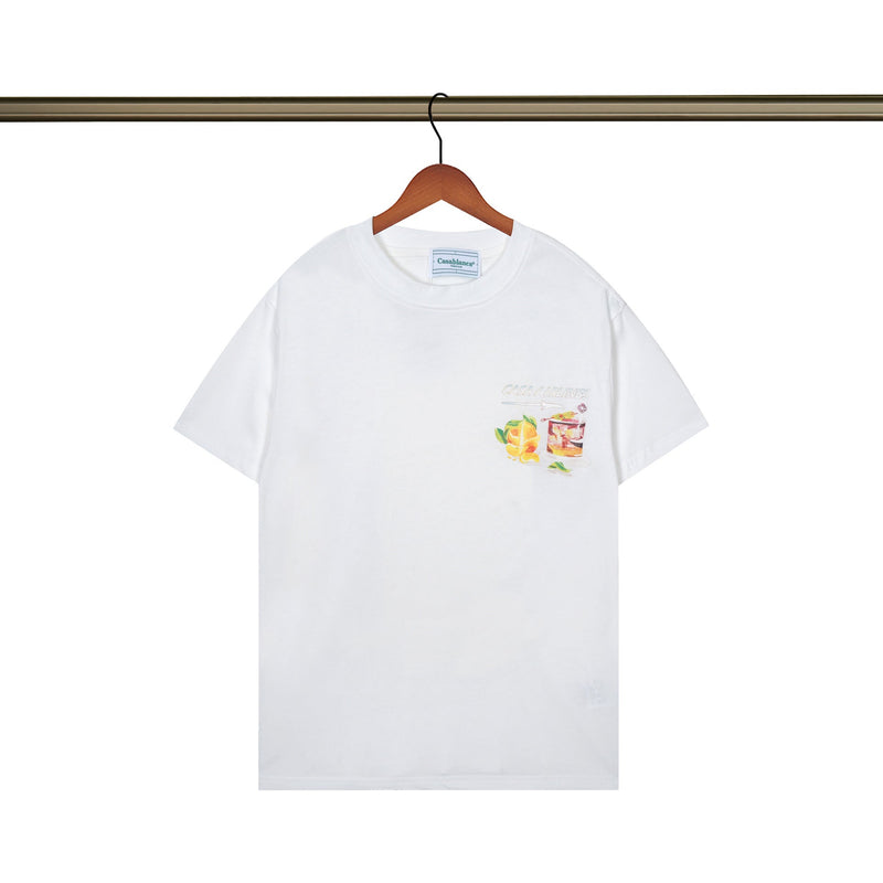 Casablanca T Shirts Crew Neck Loose Cotton Tee