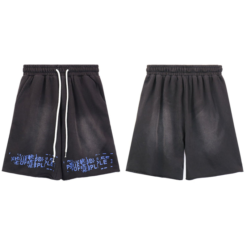 Purple Brand Shorts Letter Print Casual Shorts