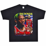 Film Star T Shirt Washed Old American Round Neck Loose T-Shirt Retro Short Sleeve