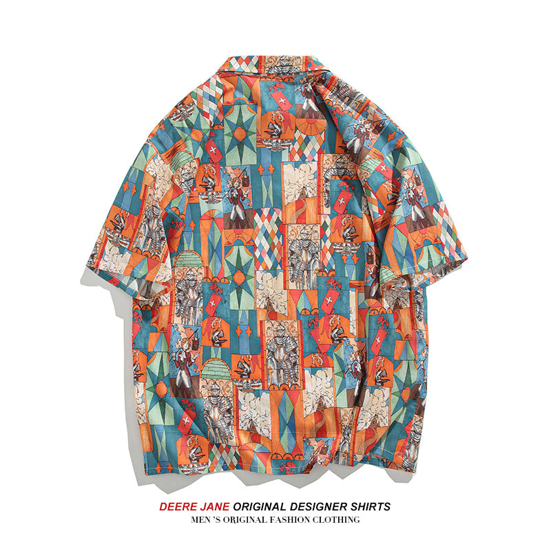 Men Shirts Summer Short Sleeve Shirt Men's Loose Casual