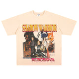 Film Star T Shirt Short Sleeve American Retro Loose round Neck Street T-shirt