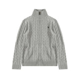 Ralph Lauren Knitted sweaters embroidered turtleneck full zipper