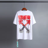 Off Whtie T Shirts Dissolved Arrow Men And Women Same Style Fashion Brand Short Sleeve