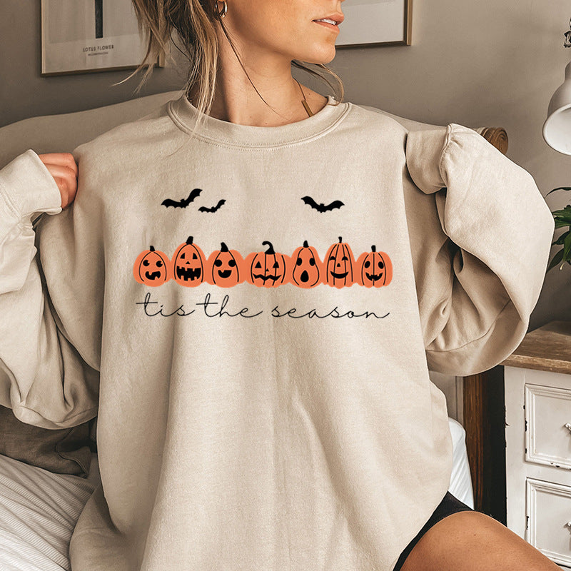 Happy Halloween Pumpkins Tis The Season Print Sweatshirts