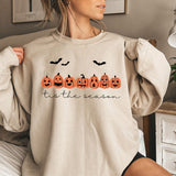 Happy Halloween Pumpkins Tis The Season Print Sweatshirts