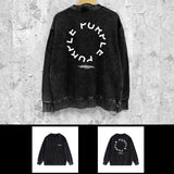 Purple Brand Distressed Sweatshirt Retro Vintage Crew Neck Sweater