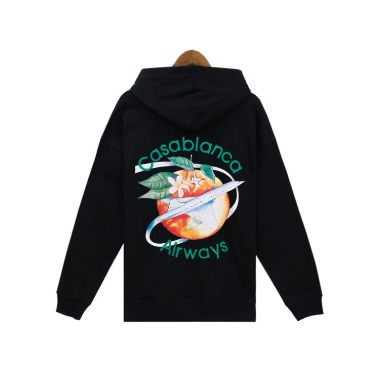 Casablanca Hoodie autumn and winter hooded sweater terry pure cotton