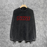 Purple Brand Distressed Long Sleeve Shirt Fashion Distressed Loose Long-sleeved Top