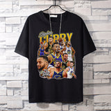 Basketball Sports T Shirt Curry Trendy Printed Basketball Sport Short Sleeve T-Shirt Boys Loose