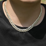 Chains Hip Hop 12MM Cuban Chain Tide Brand with Diamonds Spectrum St. Valentine's