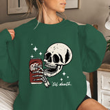 Skull Print Sweatshirt Halloween Sweatshirts Long Sleeve