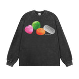 Vintage T-shirts Street Print Short Sleeve T-Shirt Cotton Long Sleeve