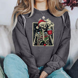 Dead Inside Skeleton Christmas Sweatshirt Sarcastic Christma