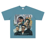 Film Star T Shirt Loose Japanese Style Retro Street Cotton T-shirt Men