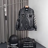 Off White Jacket Spring and Autumn OW Moon Letter Pattern Baseball Jacket Jacket