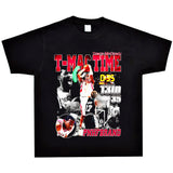 Basket Ball Star T Shirt Washed Distressed Printed T-shirt Short Sleeve Loose Retro Cotton