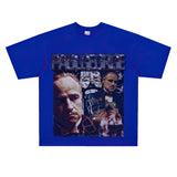 Film Star T Shirt Cotton Short Sleeve Loose round Neck Retro Design T-shirt for Men