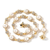 Chains Hip Hop Diamond-studded Pearl Necklace Vintage St. Valentine's Spectrum