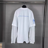 Mens T-shirts Paris Long Sleeve T-Shirt Loose
