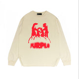 Purple Brand Long Sleeve T-Shirt Fashion Loose Long Sleeve Top