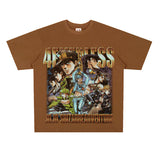 Film Star T Shirt Short Sleeve Loose Retro American Style Trend Cotton T-shirt