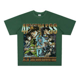 Film Star T Shirt Short Sleeve Loose Retro American Style Trend Cotton T-shirt