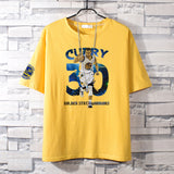 Basketball Sports T Shirt Curry Sports Short-Sleeved T-Shirt Male Student Loose-Fitting Plus Size Half-Length Sleeves