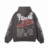 Hellstar Hoodie retro flame graffiti print