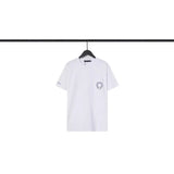CHH Chrome Heart T Shirts Blue Cross Loose Crew Neck Short Sleeve