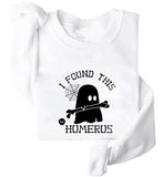 I Found This Humerus Ghost Halloween Sweatshirt Humerus