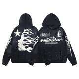 Hellstar JacketsHellstar Hoodie & Pants Wash Old Vintage Men's and Women's Loose Casual Sweater Sweatpants