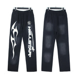 Mens trendy Hoodie & Pants Wash Water Make Old Hoodies Sweater Trousers