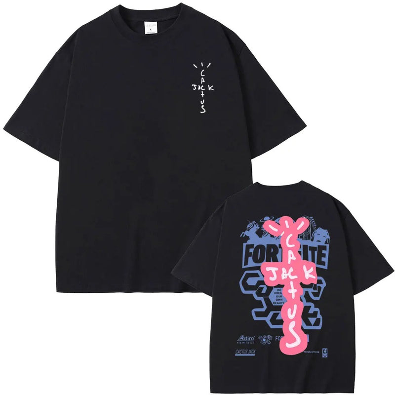 Hip Hop Limited Edition Cactus Jack Tshirt Short Sleeve