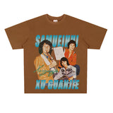 Film Star T Shirt a Pop Singer. Samuel Hui Commemorative Edition Printed Loose Heavy T-shirt