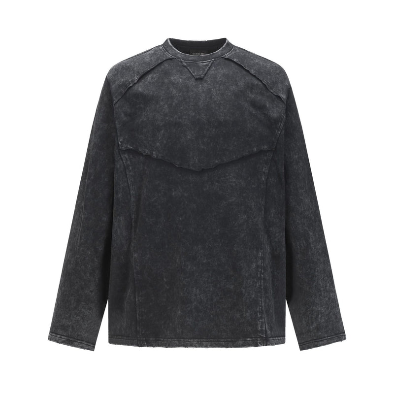Unisex long-sleeved shirt autumretro round neck