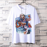 Basketball Sports T Shirt Loose Basketable Nets Durant Korean Style Trendy Printing Basketball Sport Short Sleeve T-Shirt Men