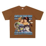 Film Star T Shirt Movie Sky City Loose American Retro Street Cotton Personalized T-shirt for Men and Women